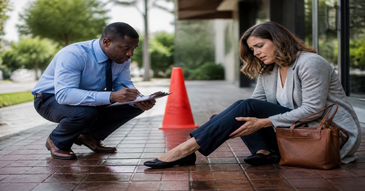 Editorial photo illustrating proving Negligence in Savannah Slip & Fall Cases