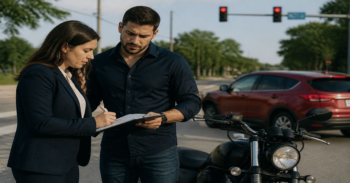 Editorial photo illustrating who’s Liable in a Kennesaw Motorcycle Crash? Understanding Fault & Liability
