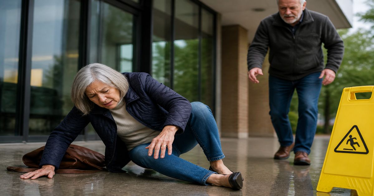 Editorial photo illustrating slip and Fall Accidents in Chamblee: Who Is Liable?