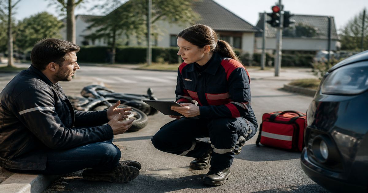 Editorial photo illustrating what to Do After a Motorcycle Accident in Kennesaw, GA – By Singhtoro Law PA