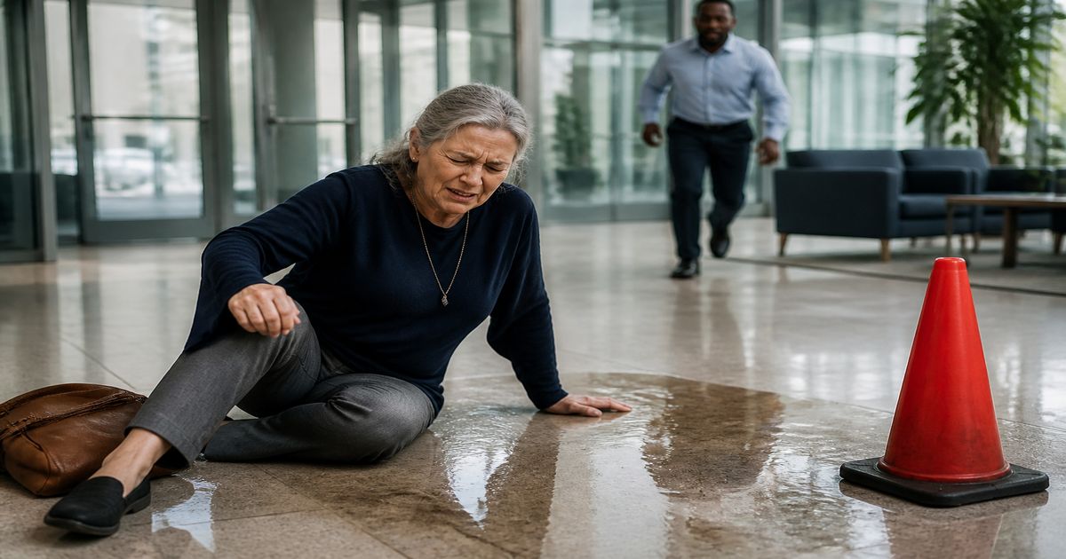 Editorial photo illustrating slip & Fall Cases in Commercial Properties in Albany