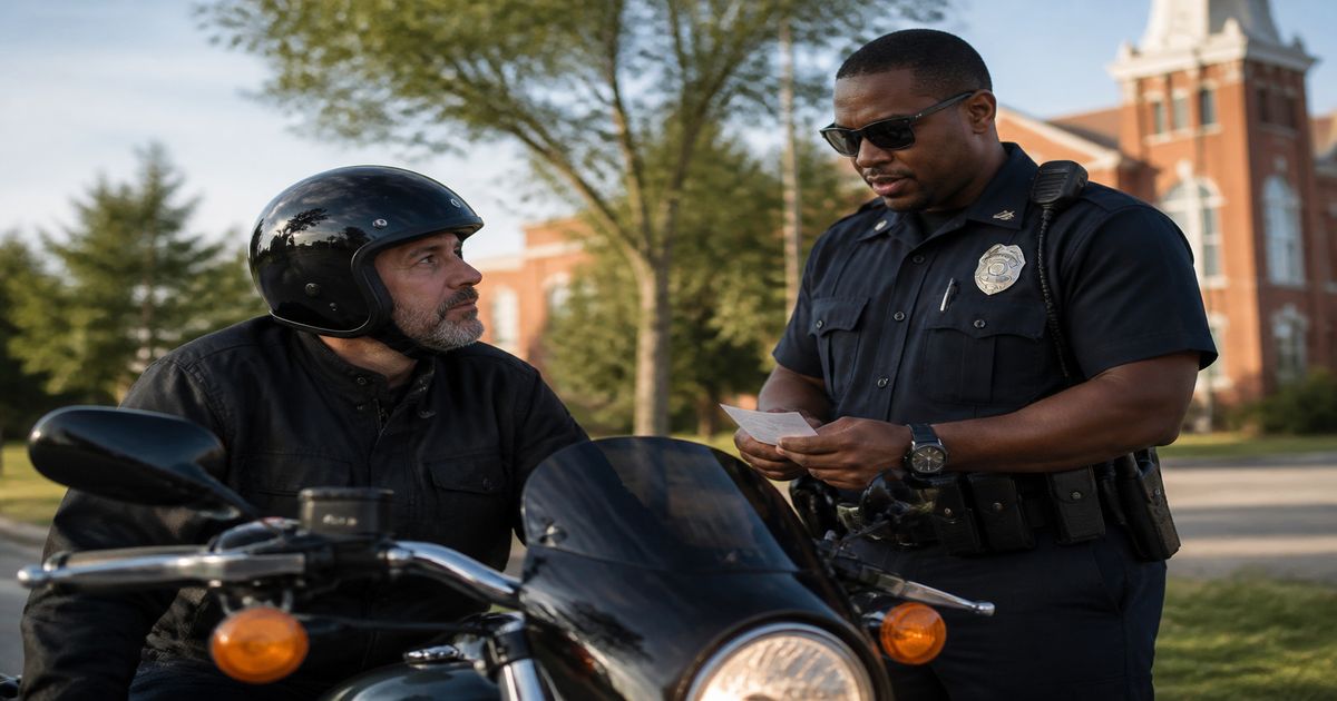 Editorial photo illustrating motorcycle Helmet Laws & Liability in Albany, GA