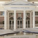 Chamblee courthouse with legal documents.