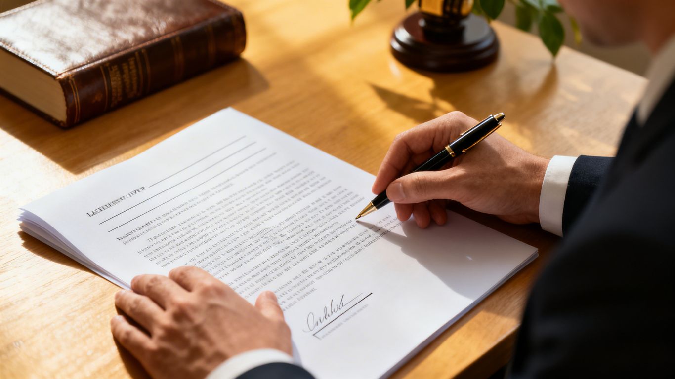 Settlement offer document being reviewed.