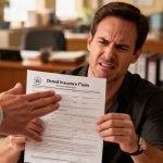 Denied insurance claim form being rejected.