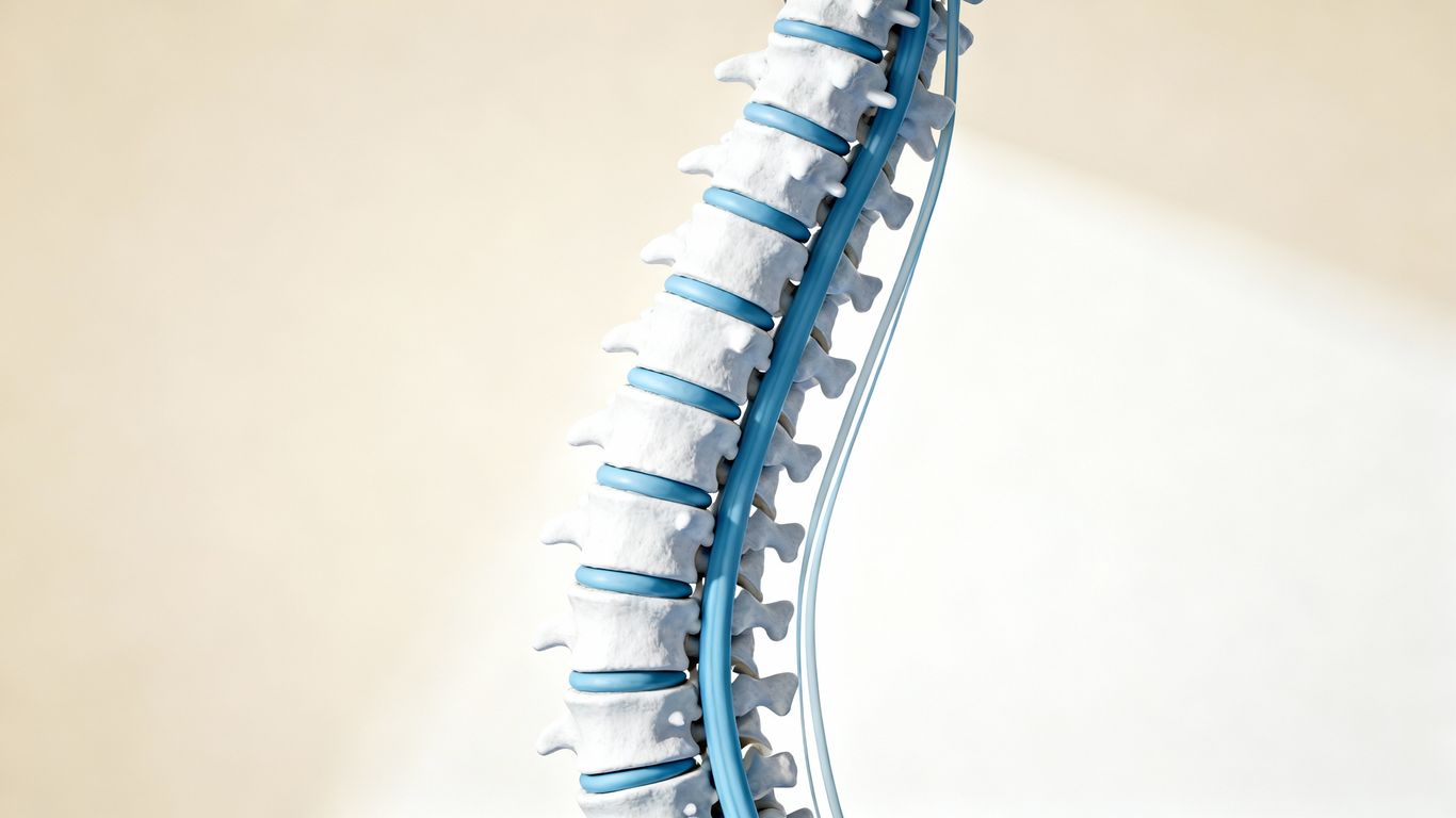 Spine injury medical illustration
